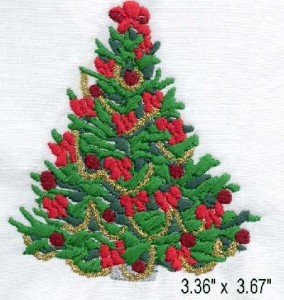 Christmas Tree Embroidered
