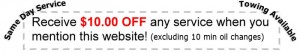 $10.00 Off Service